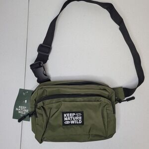 Keep Nature Wild Olive Green Crossbody Hip Pack Belt Shoulder Bag NWT